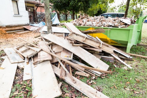 Professional team conducting home clearance